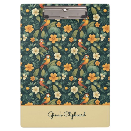 Oerwoud van papegaai klembord (Voorkant)