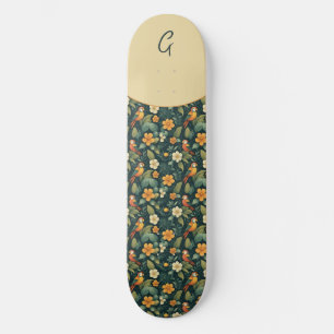 Oerwoud van papegaai skateboard