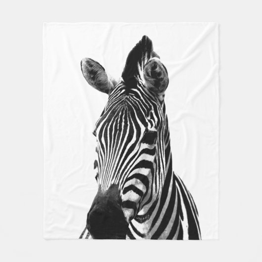 Oerwoud van zwarte en witte zebra fleece deken (Voorkant)