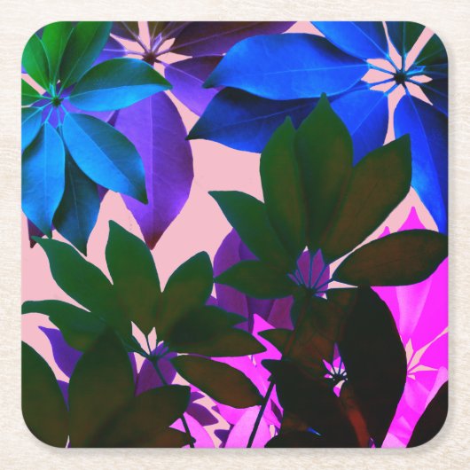 Oerwoud verlaat Aangepaste Onderzetters (Voorkant)