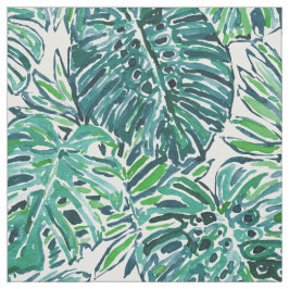 OERWOUD VIBES Green Tropical Monstera Leaves Stof