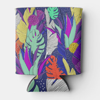 Oerwoud vibrance: palmbladpatroon. blikjeskoeler