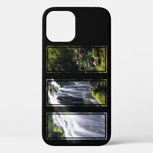 Oerwoud Waterfall Triptych Digital Art Case-Mate iPhone Case (Achterkant)