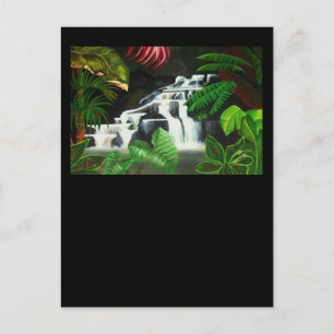 Oerwoud Waterval Wilderheid Acrylverf Briefkaart