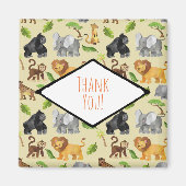 Oerwoud Wild Animal Safari Pattern Dank u wel Magneet (Voorkant)