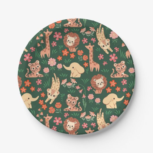 Oerwoud Wilde Baby Dier Tropisch Papier Bord (Voorkant)