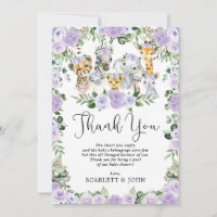  Oerwoud Wilde Dieren Paarse Bloemen Baby Girl