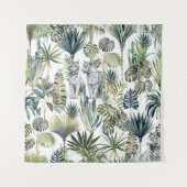 Oerwoud witte tijgers tapijt wandkleed (Voorkant)