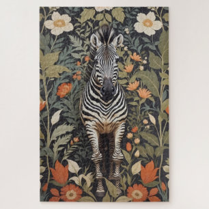 Oerwoud Zebra Floral Legpuzzel