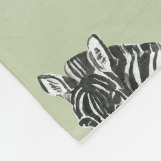 Oerwoud Zebra Wilde Patroon & Aangepaste Naam Fleece Deken (Hoek)