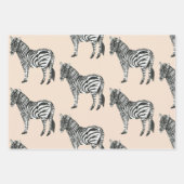 Oerwoud Zebra Wilde Patroon & Aangepaste Naam Inpakpapier Vel (Voorkant 3)