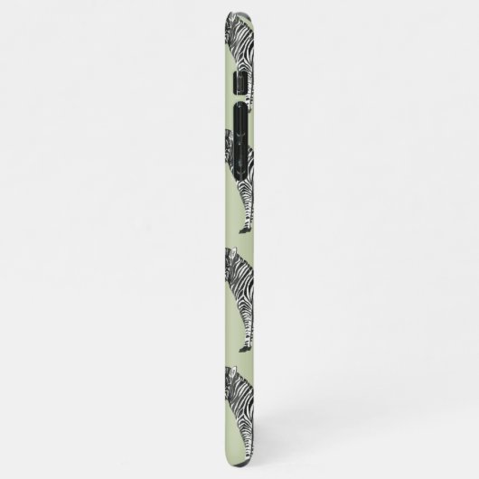 Oerwoud Zebra Wilde Patroon & Aangepaste Naam iPhone Hoesje (Linkerkant)