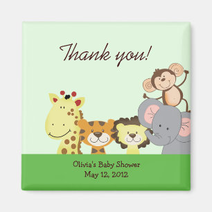Oerwoud Zoo Party Birthday Baby shower Favor Magne Magneet