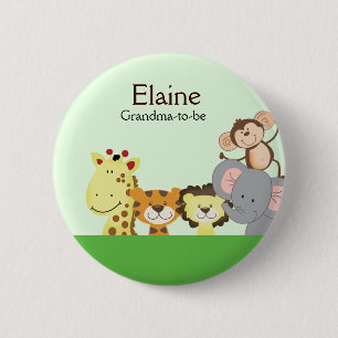 OERWOUD ZOO PARTY NAME TAG Personalized Button