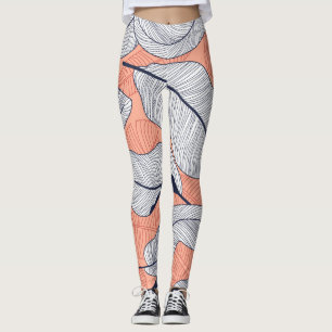 Oerwouden bladeren naadloos tropisch patroon leggings
