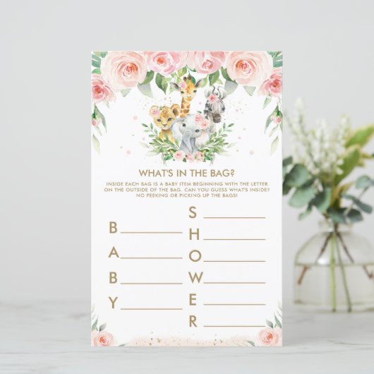 Oerwouden dieren bloemen wat er in het zakspel zit (Staand voorkant)