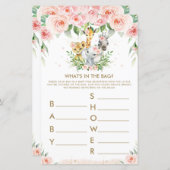 Oerwouden dieren bloemen wat er in het zakspel zit (Voorkant / Achterkant)