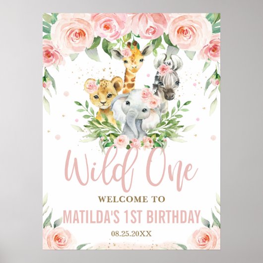 Oerwouden dieren blozen veenveenwild één eerste on poster (Voorkant)