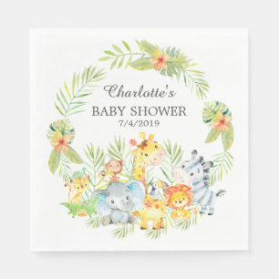 Oerwouden jongens Baby shower Papier servetten