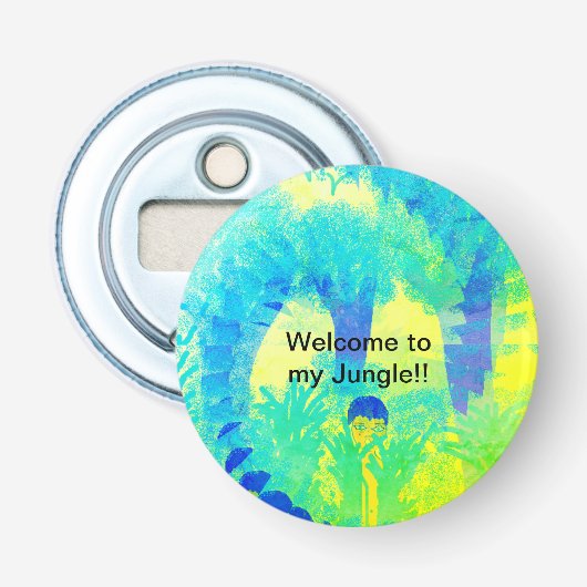 Oerwouden knop flesopener button flesopener (Voorkant)