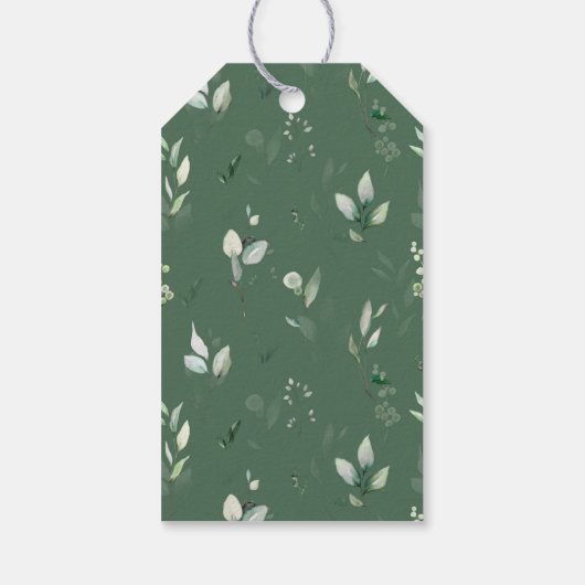 Oerwouden, safari, bloemen, eerste verjaardag cadeaulabel (Achterkant)