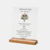 OES Award Acryl Bord (Hoek)