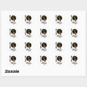Oes Black Sistar Magic Bestel de Oosterse Sterrenm Ronde Sticker (Vel)