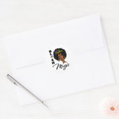 Oes Black Sistar Magic Bestel de Oosterse Sterrenm Ronde Sticker (Envelop)