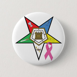 OES Breast Cancer Ribbon Ronde Button 5,7 Cm