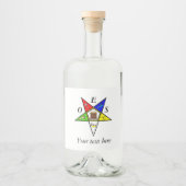OES Eastern Star Sister Masonry Order Likeurfles Etiket (Voorkant)