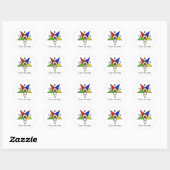 OES Eastern Star Sister Masonry Order Ronde Sticker (Vel)
