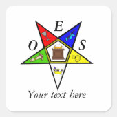OES Eastern Star Sister Masonry Order Vierkante Sticker (Voorkant)