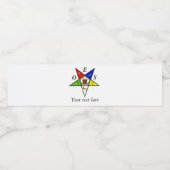 OES Eastern Star Sister Masonry Order Waterfles Etiket (Enkel label)