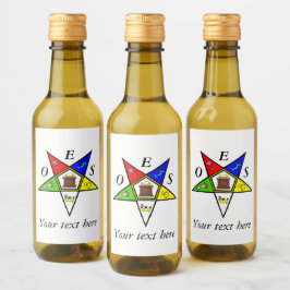 OES Eastern Star Sister Masonry Order Wijn Etiket