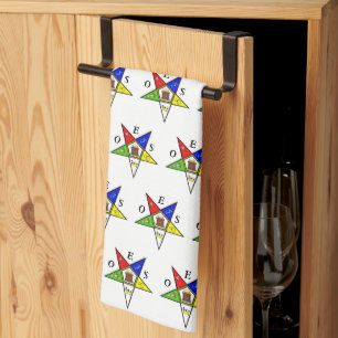 OES Eastern Star Zuster Masonic Vrijmetselarij Theedoek
