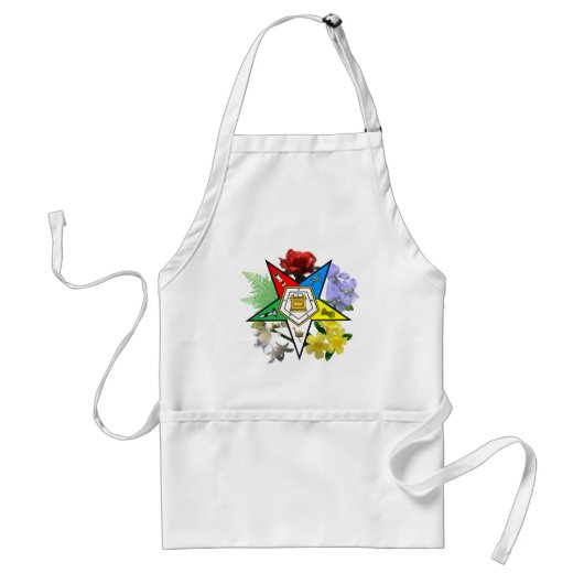 OES Floral Emblem Apron Standaard Schort (Voorkant)