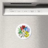 OES floral Emblem Magnet Magneet (Insitu (Vaatwasser))