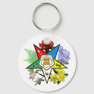 OES Floral Emblem Sleutelhanger