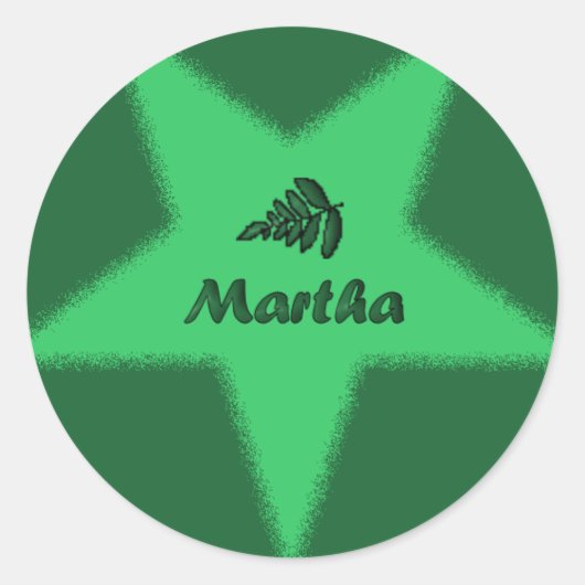 OES Floral Star Point Sticker - Martha (Voorkant)
