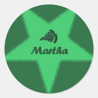 OES Floral Star Point Sticker - Martha