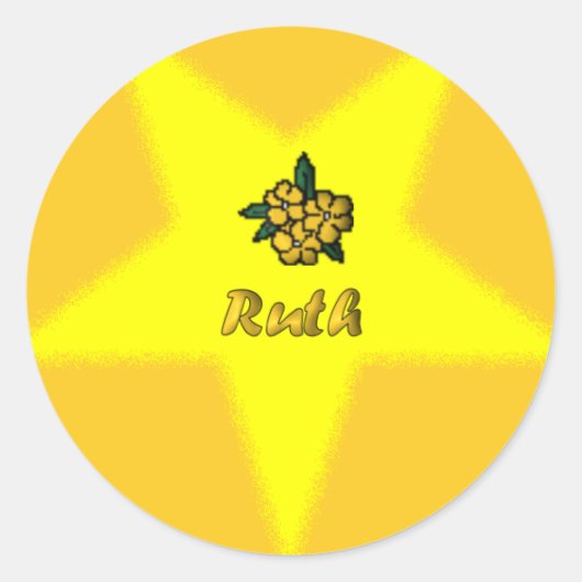 OES Floral Star Point Sticker - Ruth (Voorkant)