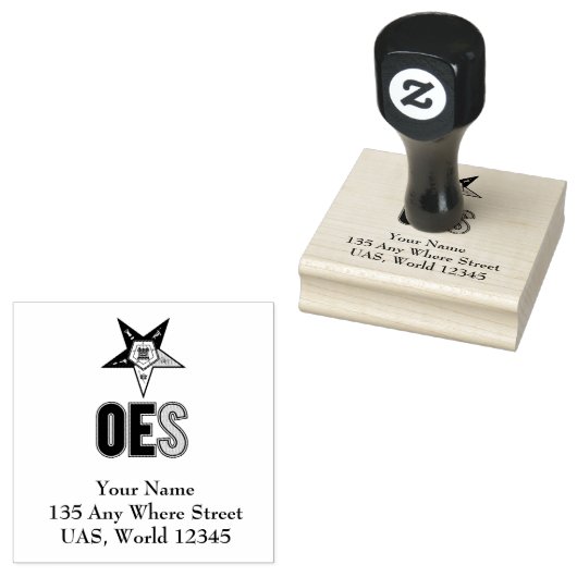 OES gepersonaliseerd Rubberstempel (Gestempeld)