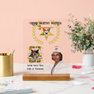 OES Grand Worthy Matron Acryl Bord