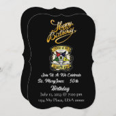 OES Invitation d'anniversaire (Devant / Derrière)