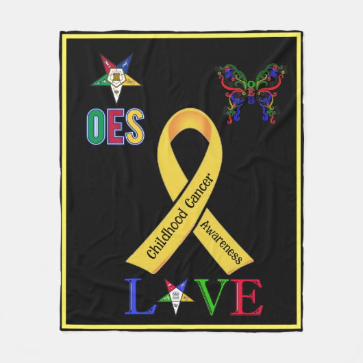 OES-kankerbewustzijn Fleece Deken (Voorkant)