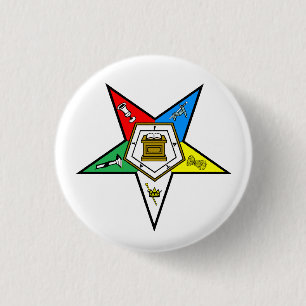 OES Orde van de oostelijke Star-Button Ronde Button 3,2 Cm