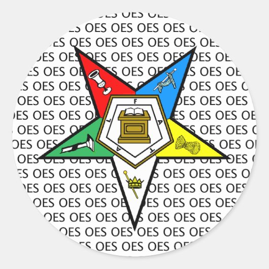 OES Orde van de Oostelijke Ster Sticker (Voorkant)