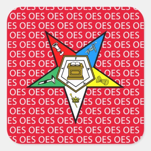 OES Orde van de Oostelijke Ster Sticker (Voorkant)