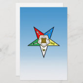 OES Orde van de Oosterse Star Blue Briefpapier (Voorkant / Achterkant)