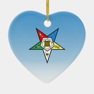 OES Orde van de Oosterse Star Blue Keramisch Ornament